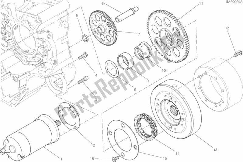 All parts for the Electric Starting And Ignition of the Ducati Scrambler Urban Enduro Brasil 803 2016